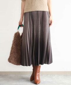 MK MICHEL KLEIN / エムケーミッシェルクラン ロング・マキシ丈スカート | [洗える]グラデーションデザインニットプリーツスカート