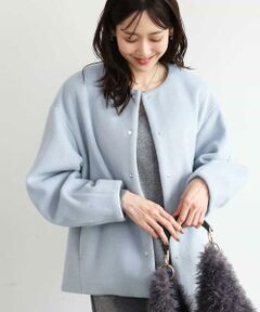 MK MICHEL KLEIN / エムケーミッシェルクラン その他アウター | コクーンシルエットノーカラーブルゾン