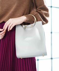 MK MICHEL KLEIN BAG / エムケーミッシェルクランバッグ ショルダーバッグ | 【WEB限定/2WAY】メタルハンドルショルダーバッグ
