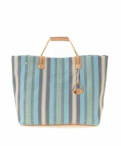 MK MICHEL KLEIN BAG / エムケーミッシェルクランバッグ トートバッグ | 【2WAY】マルチストライプトートバッグ