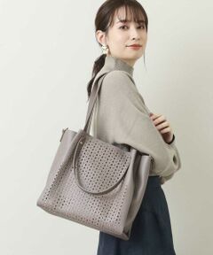 MK MICHEL KLEIN BAG / エムケーミッシェルクランバッグ トートバッグ | 【4WAY】インバッグ付きパンチングトート
