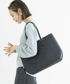 MK MICHEL KLEIN BAG / エムケーミッシェルクランバッグ トートバッグ | 【WEB限定】パスケース付きフェイクレザートートバッグ