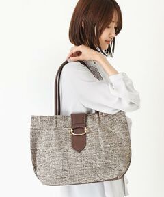 MK MICHEL KLEIN BAG / エムケーミッシェルクランバッグ トートバッグ | 【WEB限定】異素材デザイントートバッグ
