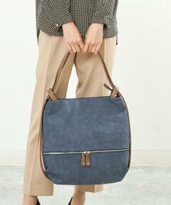 MK MICHEL KLEIN BAG / エムケーミッシェルクランバッグ トートバッグ | 【2WAY】フェイクレザーデニムプリントトートバッグ