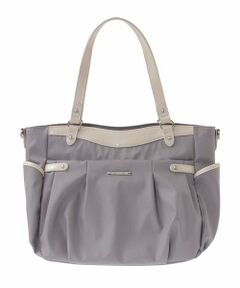 MK MICHEL KLEIN BAG / エムケーミッシェルクランバッグ トートバッグ | 【撥水/2WAY/販売停止】タックデザイントートバッグ