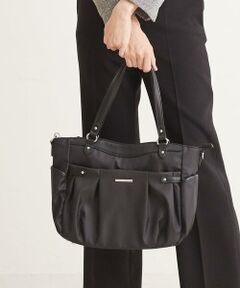 MK MICHEL KLEIN BAG / エムケーミッシェルクランバッグ トートバッグ | 【撥水/2WAY/販売停止】タックデザイントートバッグ