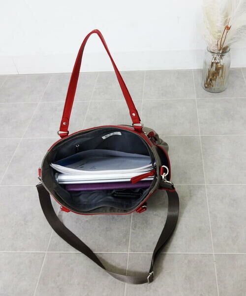 MK MICHEL KLEIN BAG / エムケーミッシェルクランバッグ トートバッグ | 【撥水/2WAY/販売停止】タックデザイントートバッグ | 詳細12