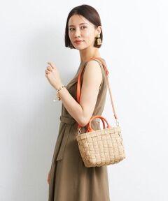 MK MICHEL KLEIN BAG / エムケーミッシェルクランバッグ トートバッグ | 【2WAY】フェイクレザーハンドルカゴトートバッグ