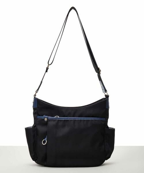 MK MICHEL KLEIN BAG / エムケーミッシェルクランバッグ ショルダーバッグ | 【撥水】【ペットボトルホルダー付き】フェイクレザーアクセントショルダーバッグ | 詳細1