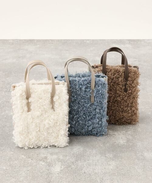 MK MICHEL KLEIN BAG / エムケーミッシェルクランバッグ トートバッグ | [2WAY/300g以下の軽量]プードルファーコンビネーションミニトート | 詳細15