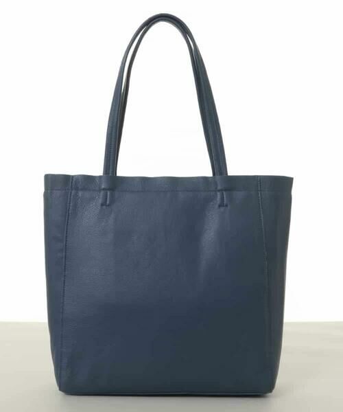 MK MICHEL KLEIN BAG / エムケーミッシェルクランバッグ トートバッグ | [A4サイズ対応]カウレザーBIGトートバッグ（ブルー）