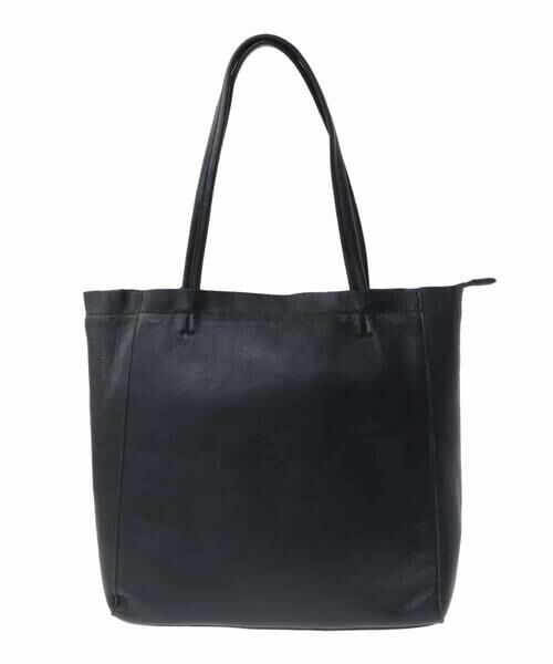 MK MICHEL KLEIN BAG / エムケーミッシェルクランバッグ トートバッグ | [A4サイズ対応]カウレザーBIGトートバッグ（ブラック）