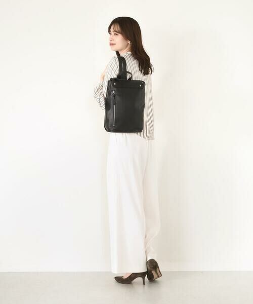 MK MICHEL KLEIN BAG / エムケーミッシェルクランバッグ リュック・バックパック | [A4収納可]レザースクエアデザインリュック | 詳細13