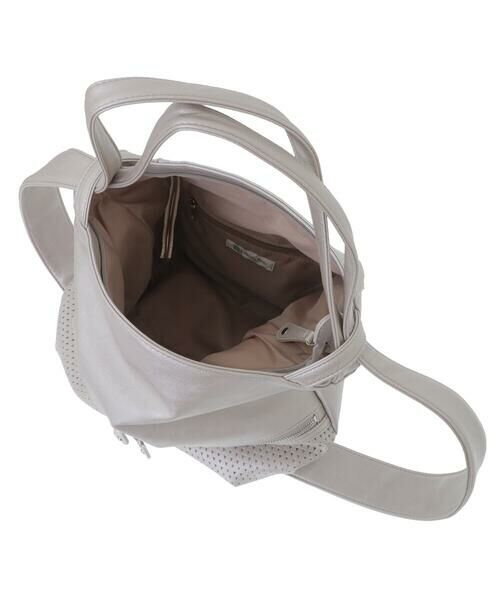 MK MICHEL KLEIN BAG / エムケーミッシェルクランバッグ トートバッグ | [2WAY/A4サイズ対応]パンチングデザイン変形トートバッグ | 詳細20