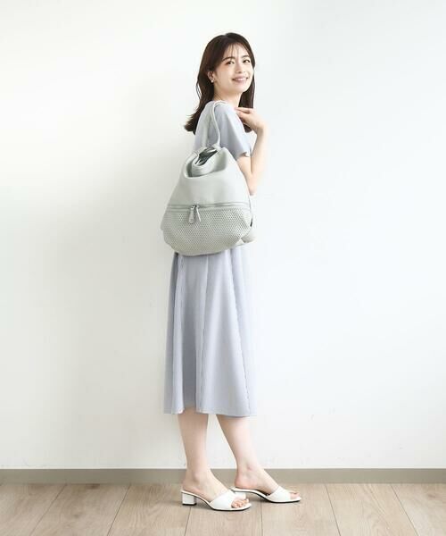 MK MICHEL KLEIN BAG / エムケーミッシェルクランバッグ トートバッグ | [2WAY/A4サイズ対応]パンチングデザイン変形トートバッグ | 詳細25