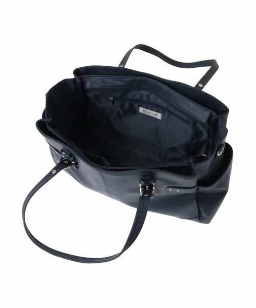 MK MICHEL KLEIN BAG / エムケーミッシェルクランバッグ トートバッグ | [大容量/2WAY]ステッチポイントワイドスクエアトート | 詳細2