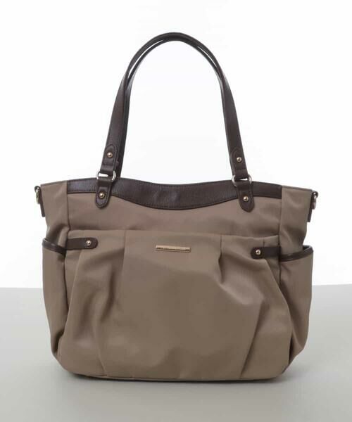 MK MICHEL KLEIN BAG / エムケーミッシェルクランバッグ トートバッグ | 【2WAY/撥水加工】レザーポイントナイロントートバッグ | 詳細1