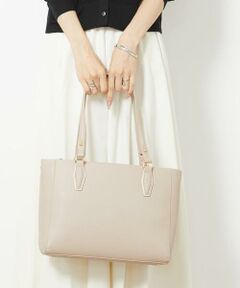 MK MICHEL KLEIN BAG / エムケーミッシェルクランバッグ トートバッグ | [2WAY]合成皮革スクエアトートバッグ