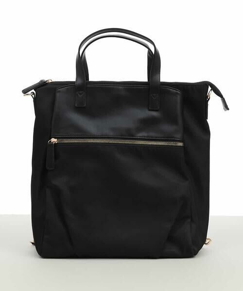 MK MICHEL KLEIN BAG / エムケーミッシェルクランバッグ リュック・バックパック | [撥水加工・3WAY]異素材MIXナイロンリュック | 詳細1