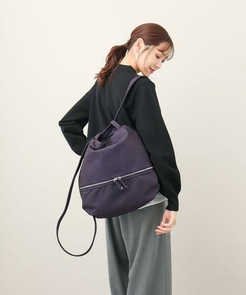 MK MICHEL KLEIN BAG / エムケーミッシェルクランバッグ トートバッグ | [2WAY/A4サイズ対応]パンチングデザイン変形トートバッグ | 詳細18