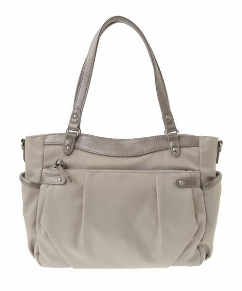 MK MICHEL KLEIN BAG / エムケーミッシェルクランバッグ トートバッグ | [2WAY/撥水加工]レザージョイントナイロントートバッグ | 詳細3