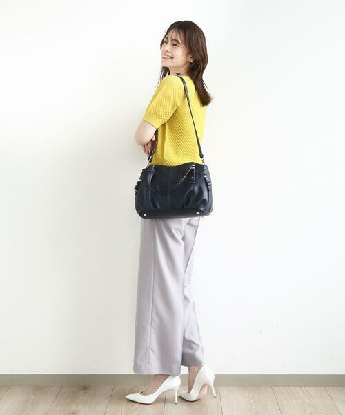 MK MICHEL KLEIN BAG / エムケーミッシェルクランバッグ トートバッグ | [2WAY]ベルトデザインラウンドトートバッグ | 詳細20