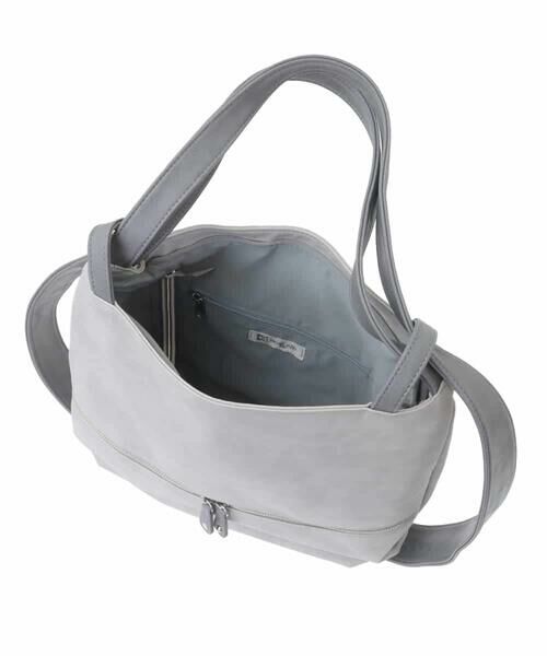 MK MICHEL KLEIN BAG / エムケーミッシェルクランバッグ トートバッグ | [2WAY/A4サイズ対応]シルバーラメアクセント変形トートバッグ | 詳細13