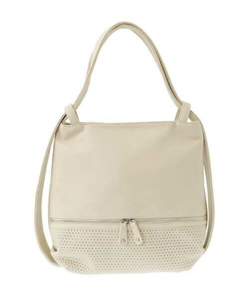 MK MICHEL KLEIN BAG / エムケーミッシェルクランバッグ トートバッグ | [2WAY/A4サイズ対応]パンチングデザイン変形トートバッグ | 詳細19