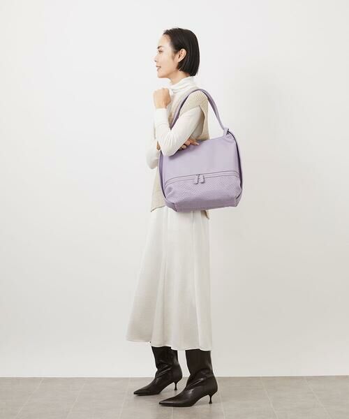 MK MICHEL KLEIN BAG / エムケーミッシェルクランバッグ トートバッグ | [2WAY/A4サイズ対応]パンチングデザイン変形トートバッグ | 詳細24