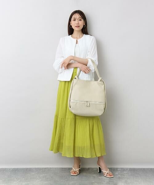 MK MICHEL KLEIN BAG / エムケーミッシェルクランバッグ トートバッグ | [2WAY/A4サイズ対応]パンチングデザイン変形トートバッグ | 詳細25