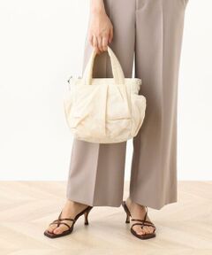 MK MICHEL KLEIN BAG / エムケーミッシェルクランバッグ トートバッグ | [2WAY]タックデザインコンパクトトートバッグ