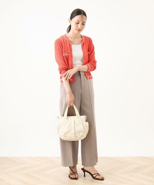 MK MICHEL KLEIN BAG / エムケーミッシェルクランバッグ トートバッグ | [2WAY]タックデザインコンパクトトートバッグ | 詳細21