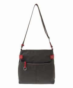 MK MICHEL KLEIN BAG / エムケーミッシェルクランバッグ ショルダーバッグ | [撥水/500g以下の軽量]アクセントレザースクエアショルダーバッグ