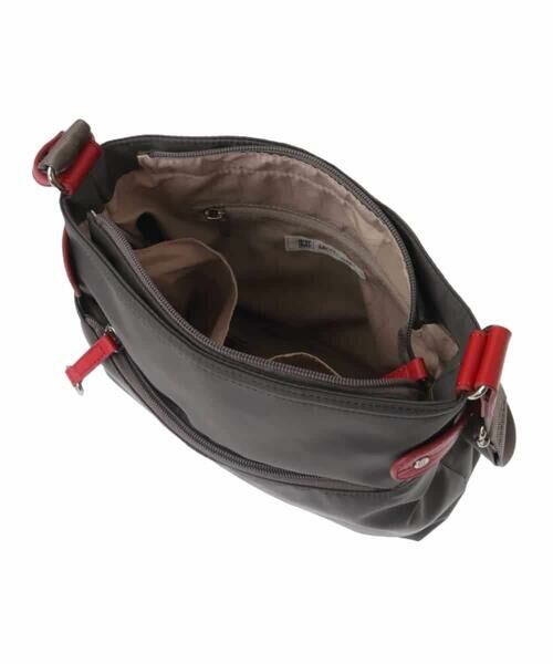 MK MICHEL KLEIN BAG / エムケーミッシェルクランバッグ ショルダーバッグ | [撥水/500g以下の軽量]アクセントレザースクエアショルダーバッグ | 詳細11