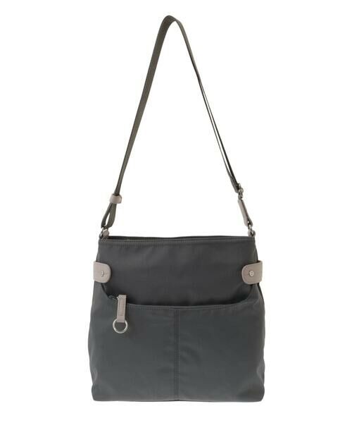 MK MICHEL KLEIN BAG / エムケーミッシェルクランバッグ ショルダーバッグ | [撥水/500g以下の軽量]アクセントレザースクエアショルダーバッグ | 詳細12