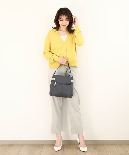 MK MICHEL KLEIN BAG / エムケーミッシェルクランバッグ ショルダーバッグ | [撥水/500g以下の軽量]アクセントレザースクエアショルダーバッグ | 詳細18
