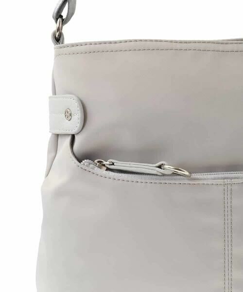 MK MICHEL KLEIN BAG / エムケーミッシェルクランバッグ ショルダーバッグ | [撥水/500g以下の軽量]アクセントレザースクエアショルダーバッグ | 詳細21