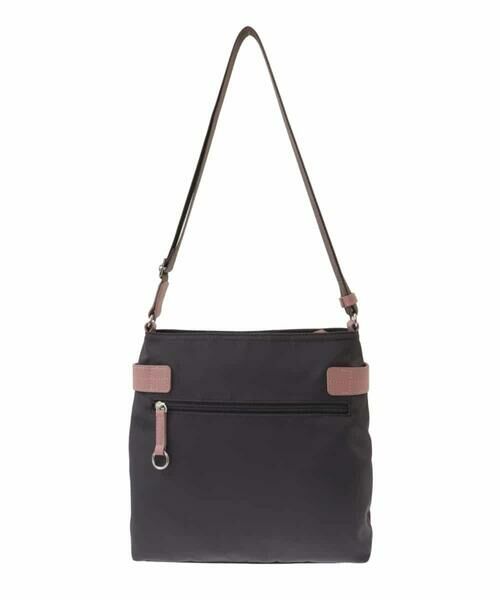MK MICHEL KLEIN BAG / エムケーミッシェルクランバッグ ショルダーバッグ | [撥水/500g以下の軽量]アクセントレザースクエアショルダーバッグ | 詳細3