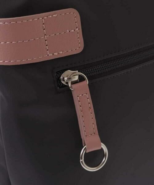MK MICHEL KLEIN BAG / エムケーミッシェルクランバッグ ショルダーバッグ | [撥水/500g以下の軽量]アクセントレザースクエアショルダーバッグ | 詳細6