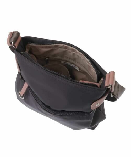 MK MICHEL KLEIN BAG / エムケーミッシェルクランバッグ ショルダーバッグ | [撥水/500g以下の軽量]アクセントレザースクエアショルダーバッグ | 詳細9