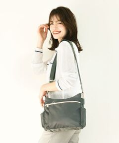 MK MICHEL KLEIN BAG / エムケーミッシェルクランバッグ ショルダーバッグ | [撥水/500g以下の軽量]アクセントレザーショルダーバッグ