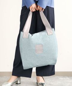 MK MICHEL KLEIN BAG / エムケーミッシェルクランバッグ トートバッグ | メタリックラメスクエアトートバッグ