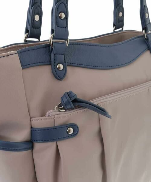 MK MICHEL KLEIN BAG / エムケーミッシェルクランバッグ トートバッグ | [撥水/2WAY]サイドポケットパイピングバッグ | 詳細8