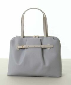 MK MICHEL KLEIN BAG / エムケーミッシェルクランバッグ トートバッグ | [2WAY]タックベルトデザイントートバッグ