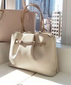 MK MICHEL KLEIN BAG / エムケーミッシェルクランバッグ トートバッグ | [2WAY]タックベルトデザイントートバッグ