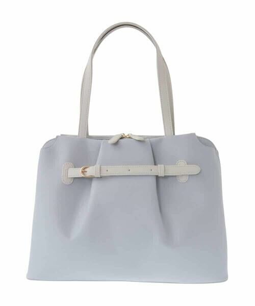 MK MICHEL KLEIN BAG / エムケーミッシェルクランバッグ トートバッグ | [2WAY]タックベルトデザイントートバッグ | 詳細1