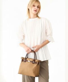 MK MICHEL KLEIN BAG / エムケーミッシェルクランバッグ トートバッグ | [撥水/2WAY]ベルトデザインスクエアバッグ