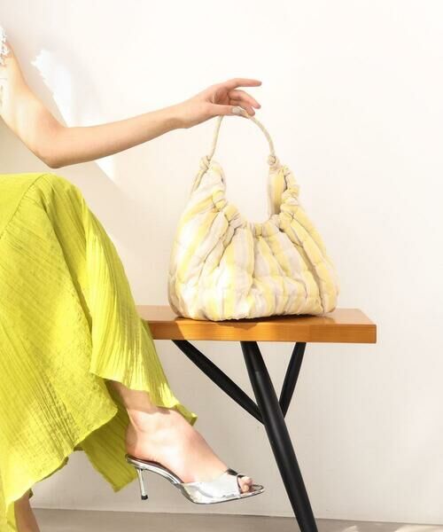 MK MICHEL KLEIN BAG/エムケーミッシェルクランバッグ パラコードワンハンドルバッグ イエロー×アイボリー F MK MICHEL KLEIN BAG/エムケーミッシェルクランバッグ パラコードワンハンドルバッグ イエロー×アイボリー F