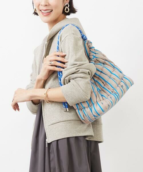 MK MICHEL KLEIN BAG/エムケーミッシェルクランバッグ パラコードワンハンドルバッグ ブルー×ベージュ F MK MICHEL KLEIN BAG/エムケーミッシェルクランバッグ パラコードワンハンドルバッグ ブルー×ベージュ F