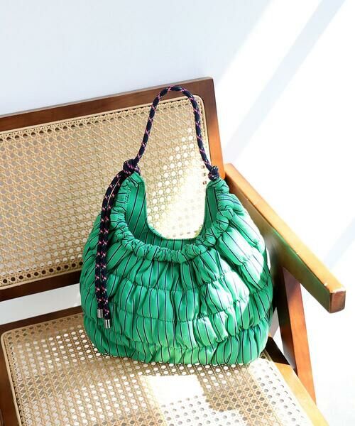 MK MICHEL KLEIN BAG/エムケーミッシェルクランバッグ パラコードワンハンドルバッグ ネイビー×グリーン F MK MICHEL KLEIN BAG/エムケーミッシェルクランバッグ パラコードワンハンドルバッグ ネイビー×グリーン F